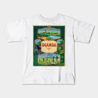 Uganda - Vintage Travel Kids T-Shirt